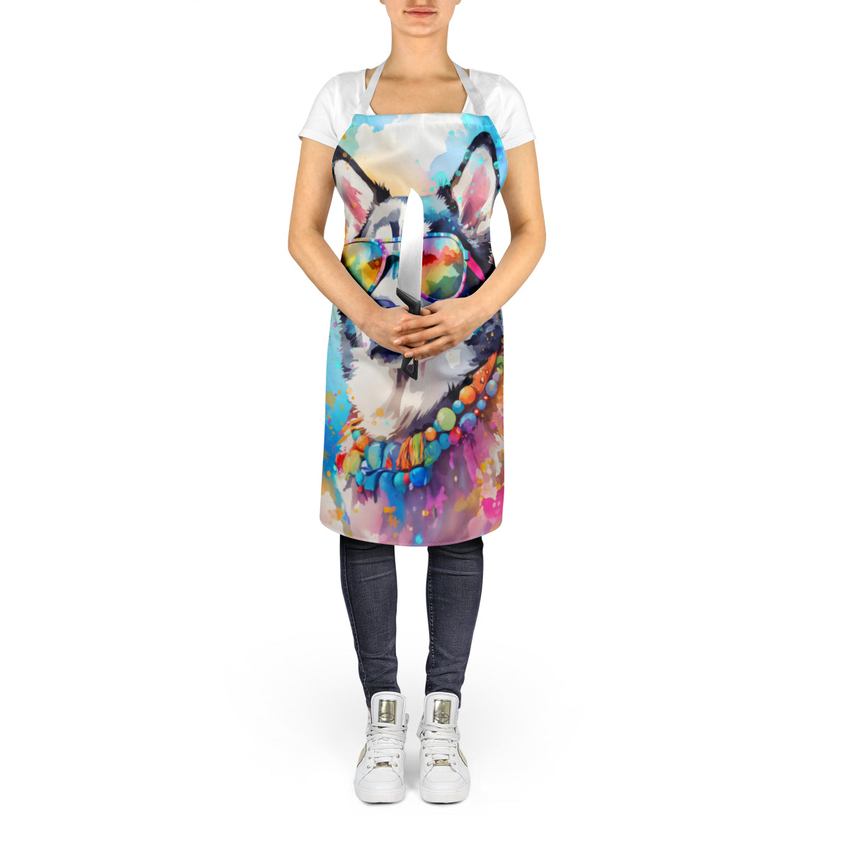 Siberian Husky Hippie Dawg Apron