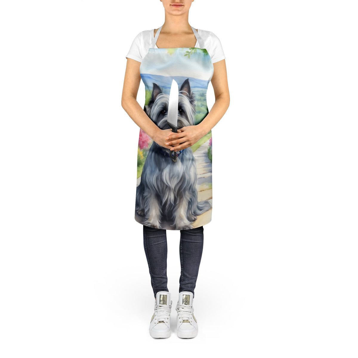 Skye Terrier Spring Path Apron