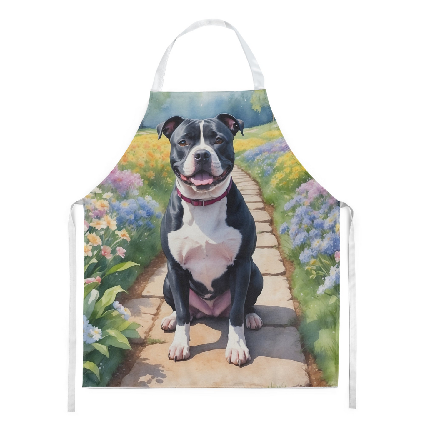 Staffordshire Bull Terrier Spring Path Apron