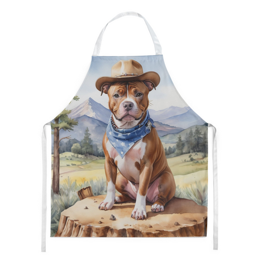 Staffordshire Bull Terrier Cowboy Welcome Apron