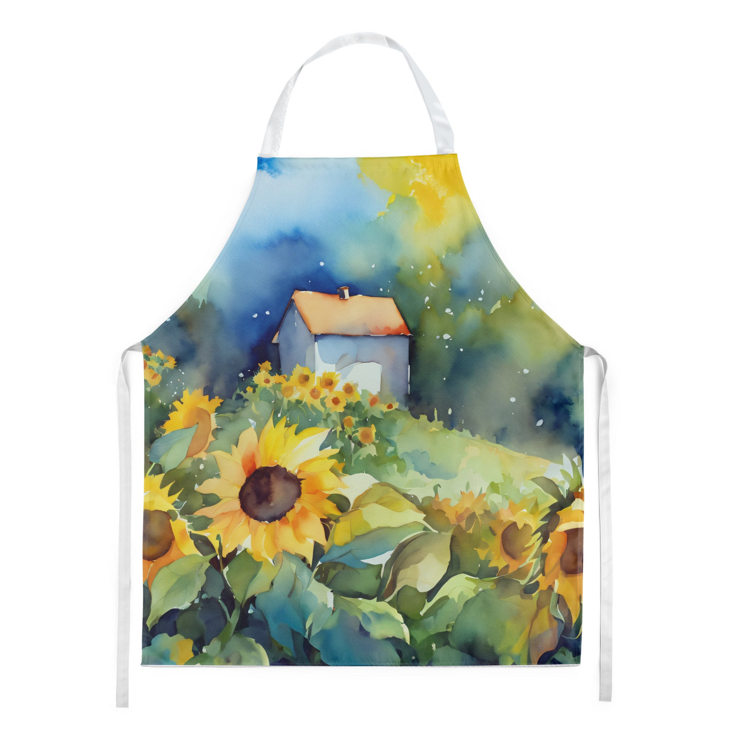 Sunflowers in Watercolor Apron