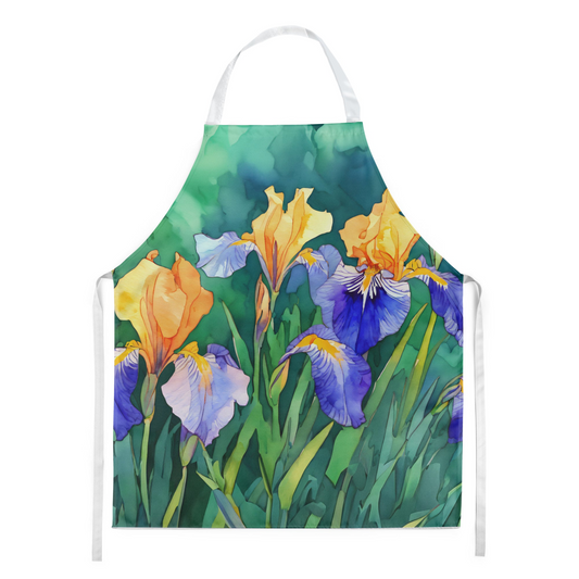 Tennessee Iris in Watercolor Apron