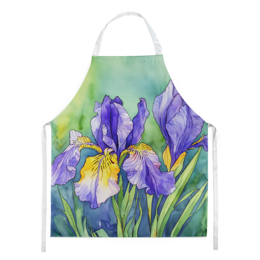 Tennessee Iris in Watercolor Apron