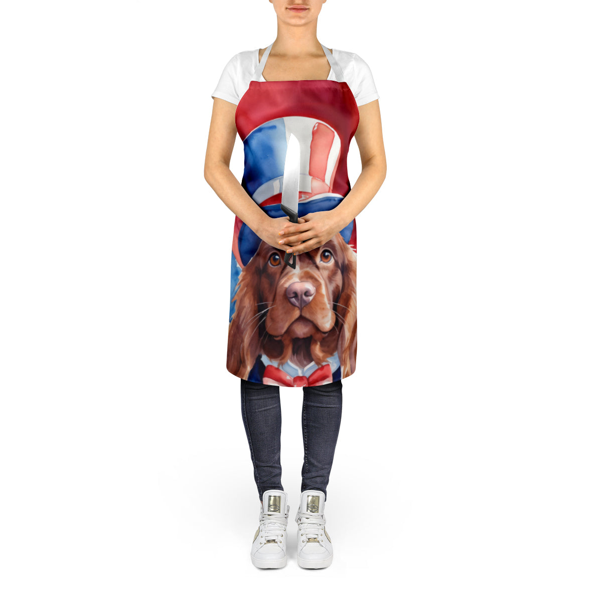 Sussex Spaniel Patriotic American Apron