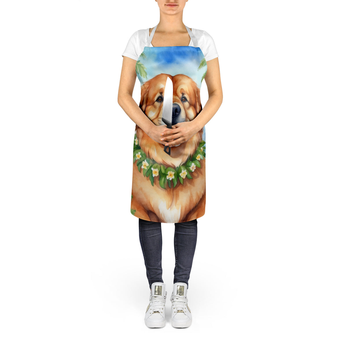 Tibetan Mastiff Luau Apron