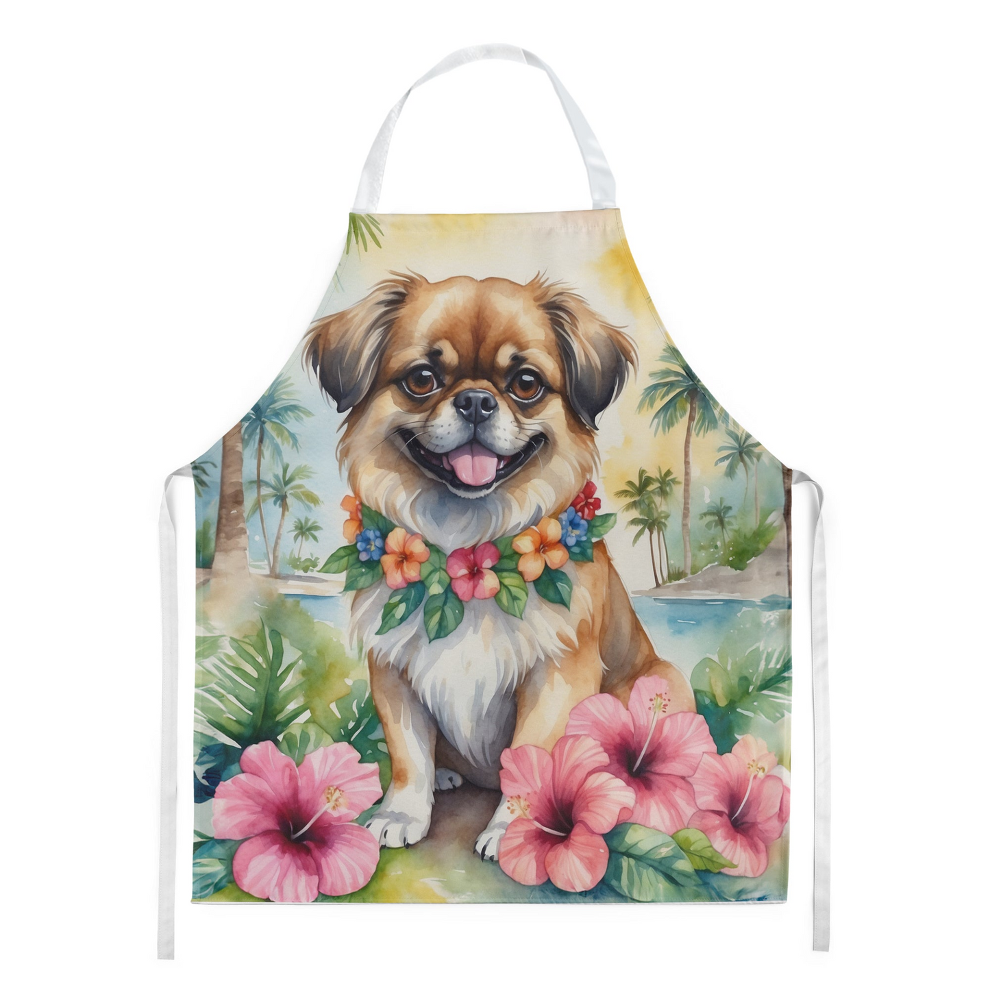 Tibetan Spaniel Luau Apron