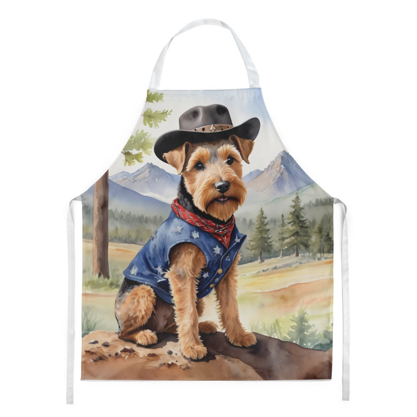 Welsh Terrier Cowboy Welcome Apron