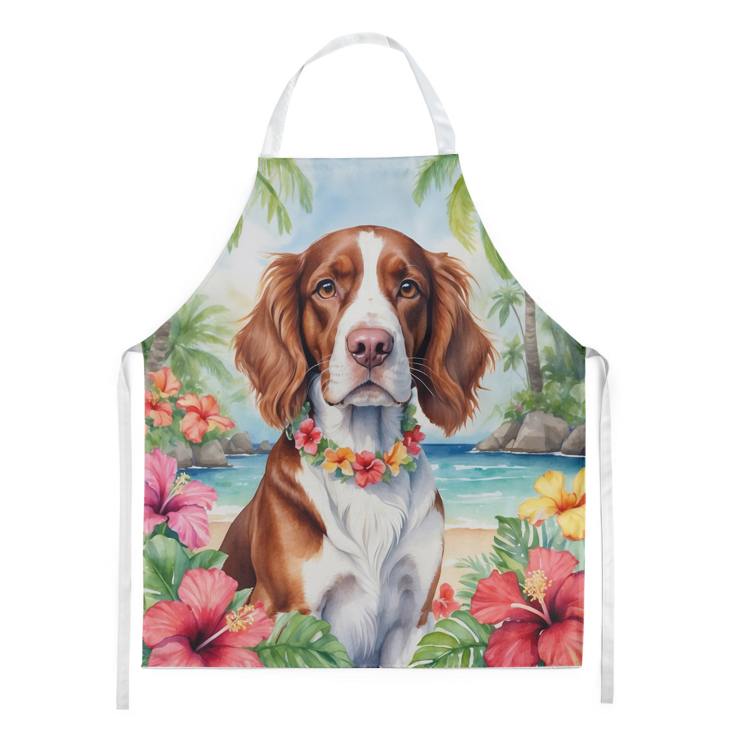 Welsh Springer Spaniel Luau Apron