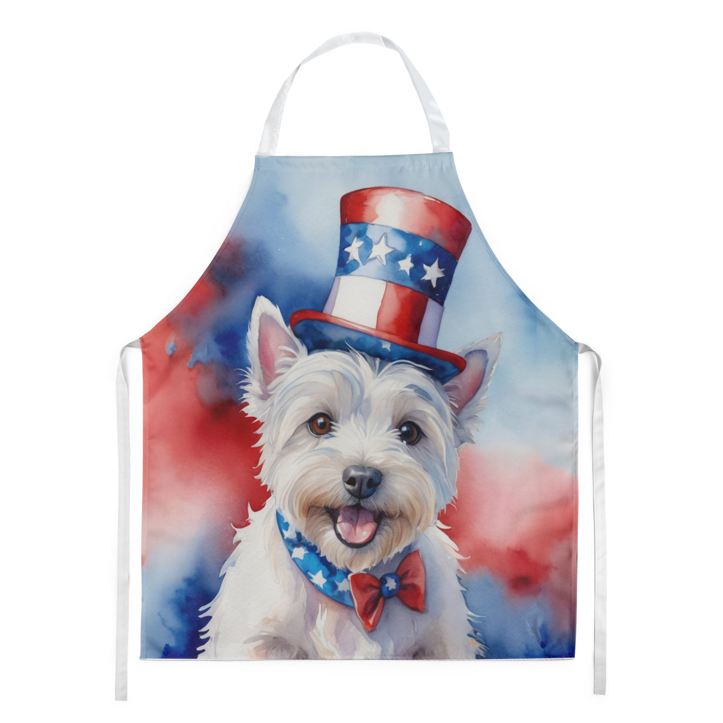 Westie Patriotic American Apron