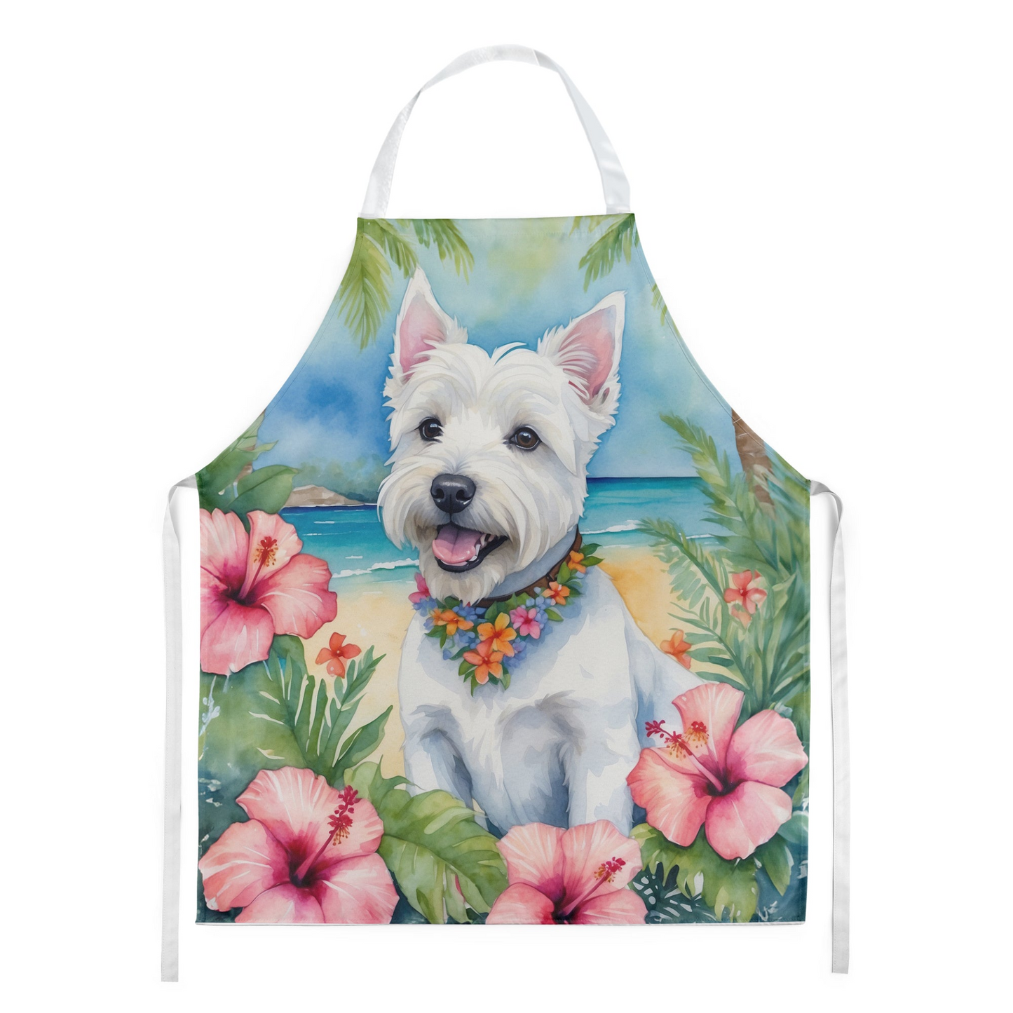 Westie Luau Apron