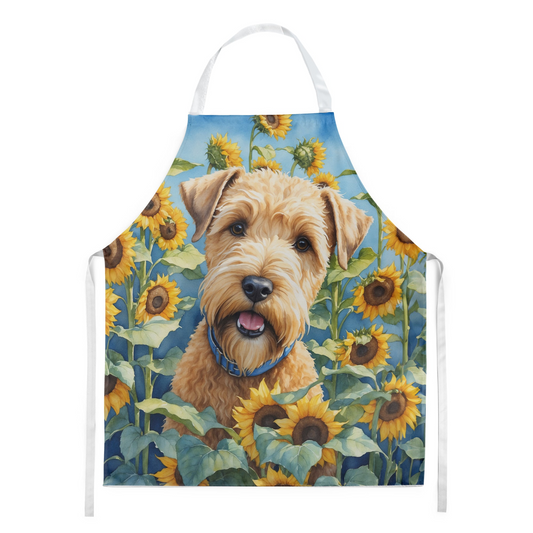 Wheaten Terrier in Sunflowers Apron