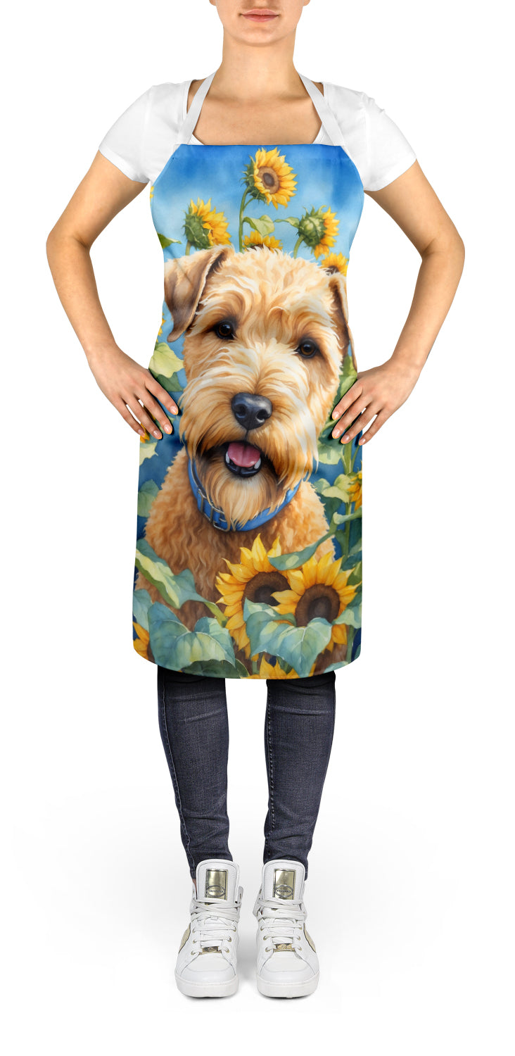 Wheaten Terrier in Sunflowers Apron