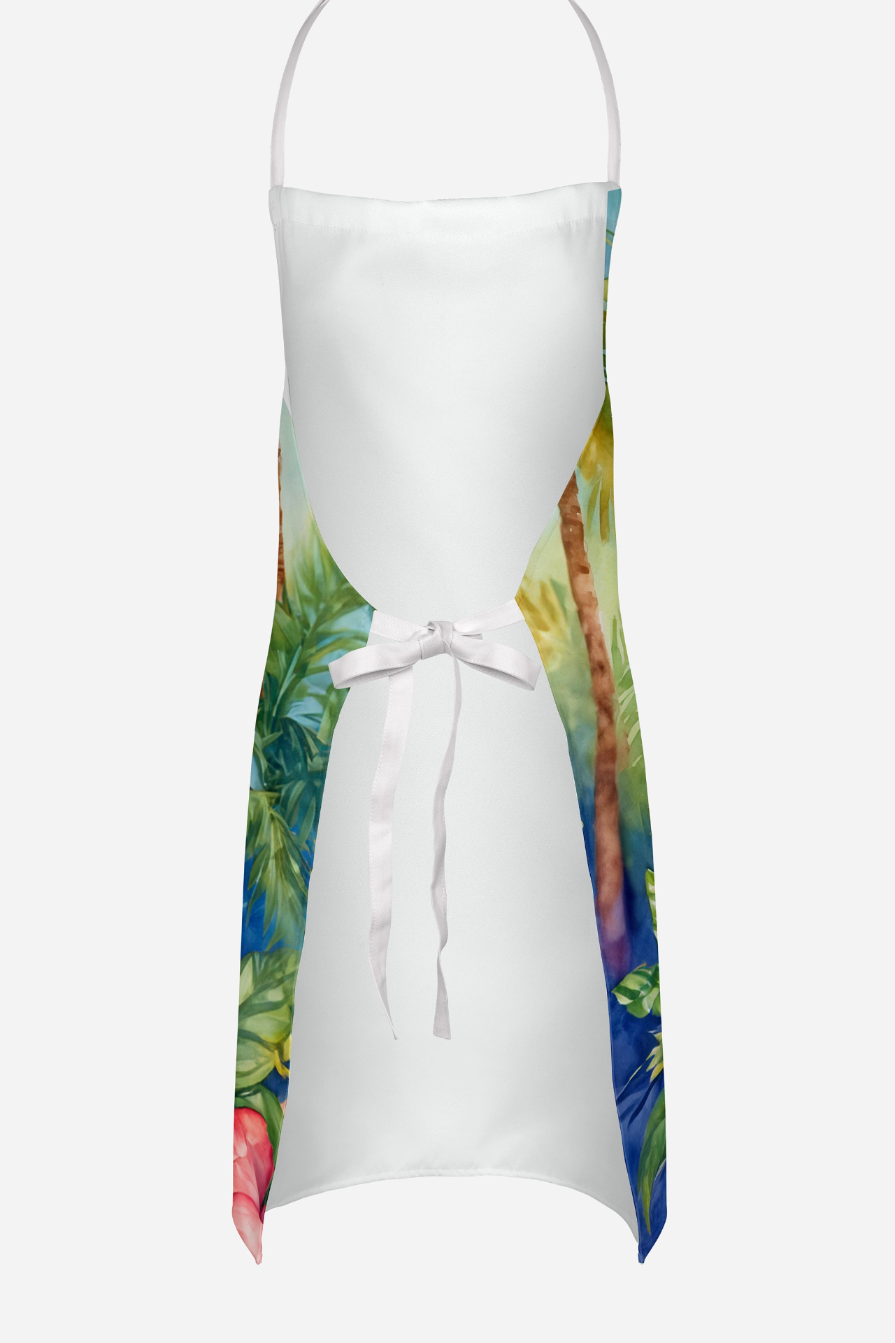 White Boxer Luau Apron