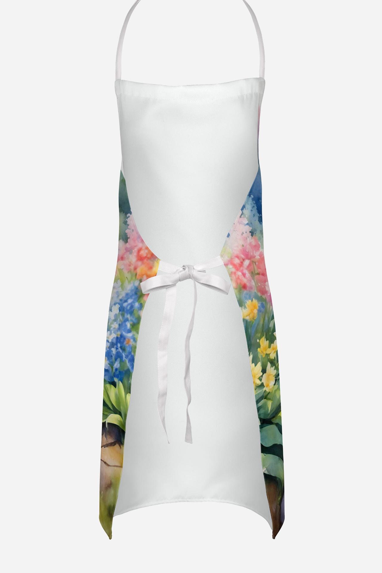 White Boxer Spring Path Apron