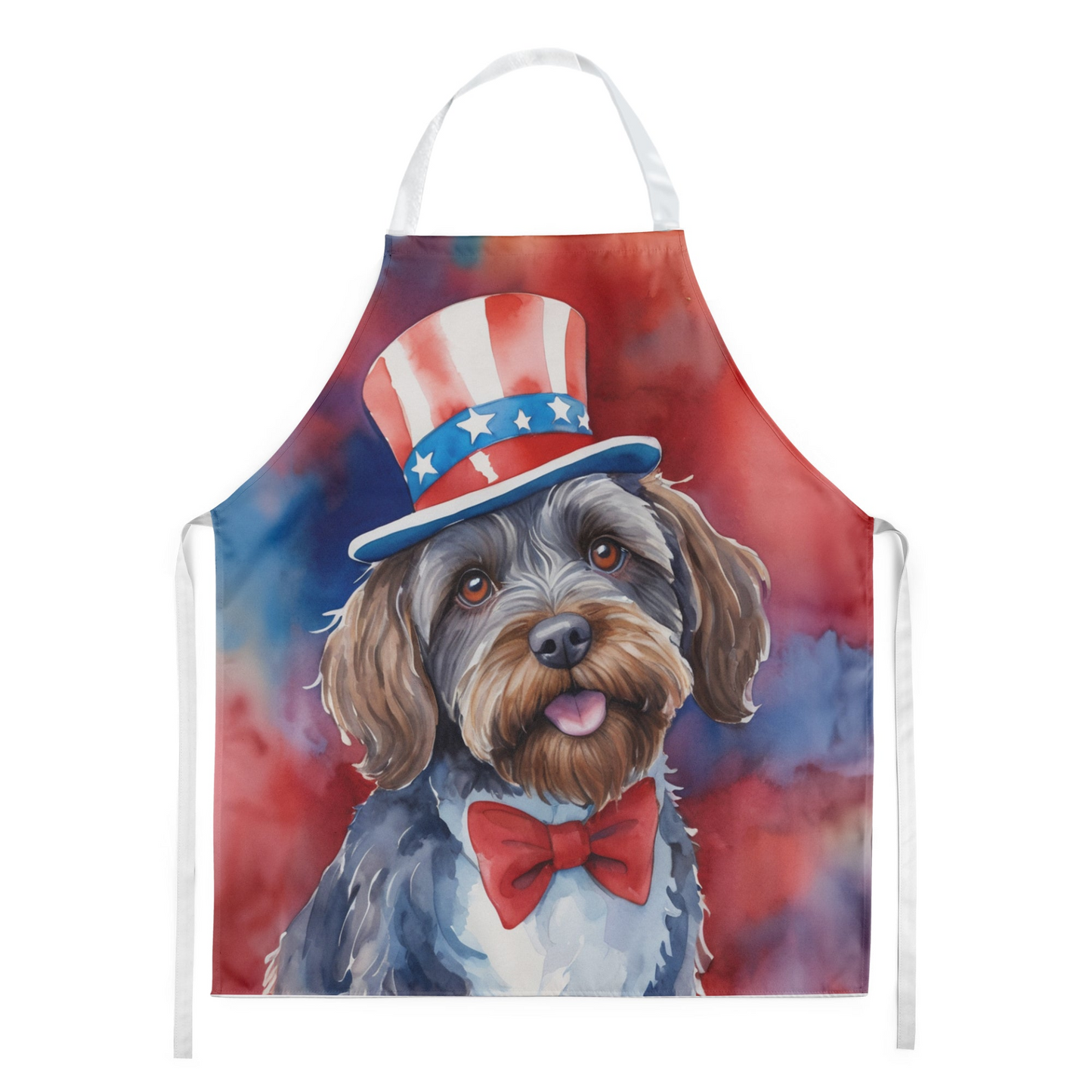 Wirehaired Pointing Griffon Patriotic American Apron