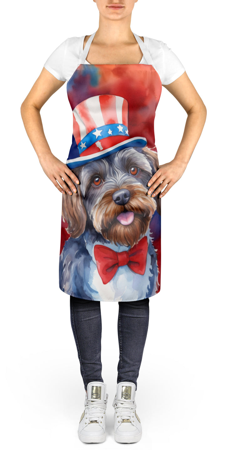 Wirehaired Pointing Griffon Patriotic American Apron