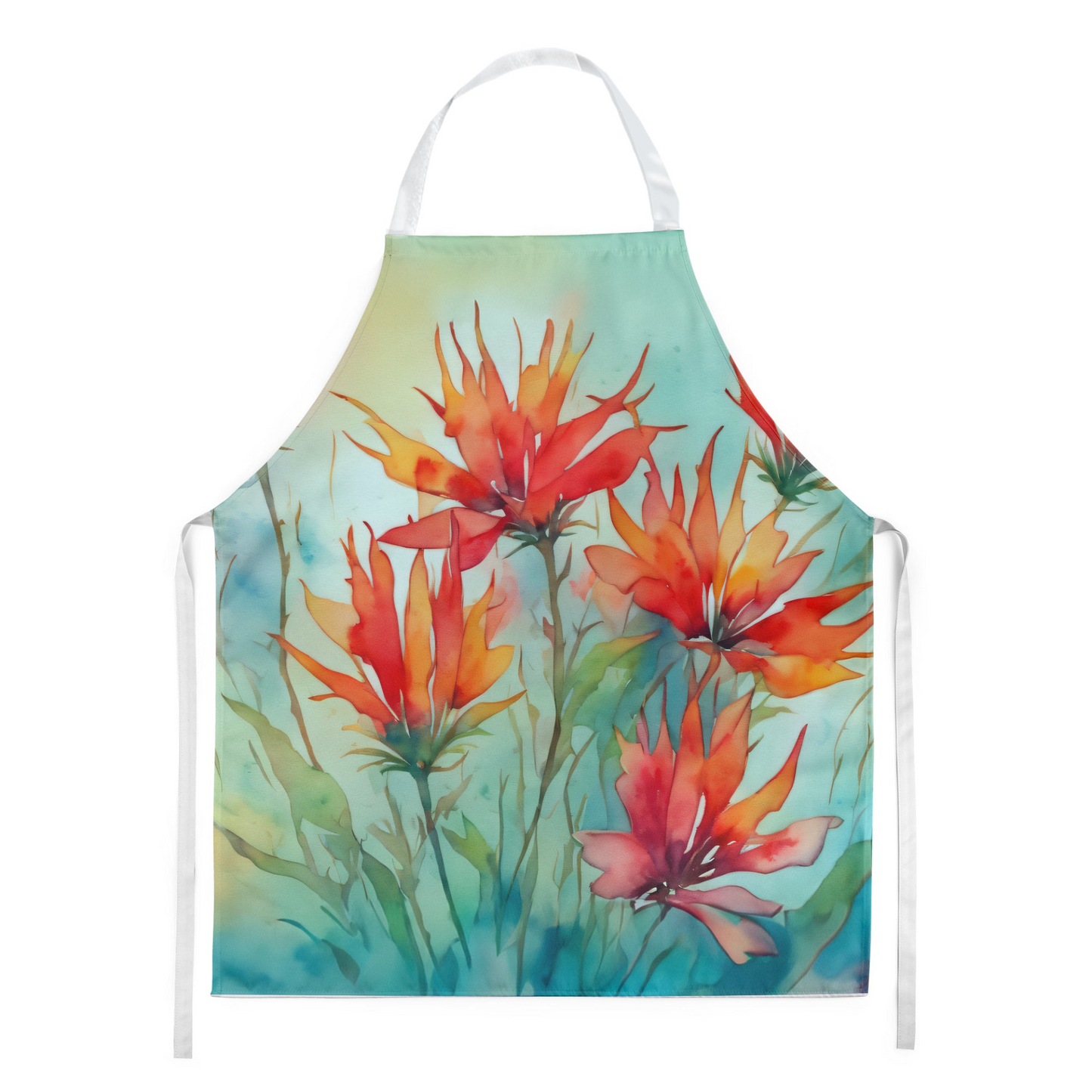 Wyoming Indian Paintbrush in Watercolor Apron