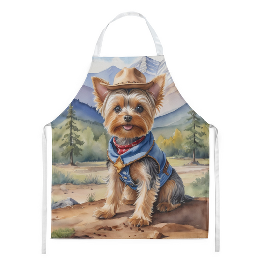 Yorkshire Terrier Yorkie Cowboy Welcome Apron