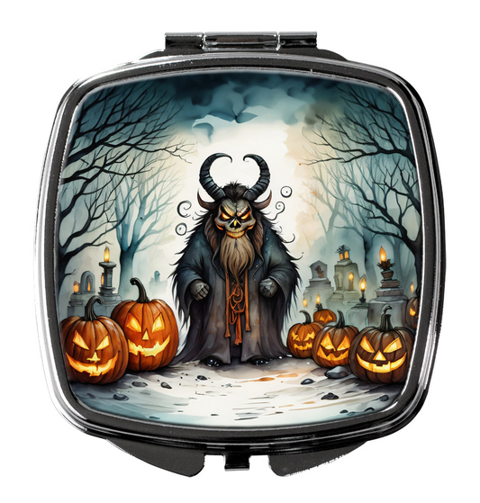 Krampus The Christmas Demon Spooky Halloween Compact Mirror