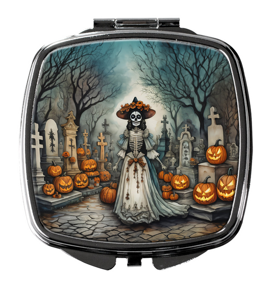 La Catrina Skeleton Spooky Halloween Compact Mirror