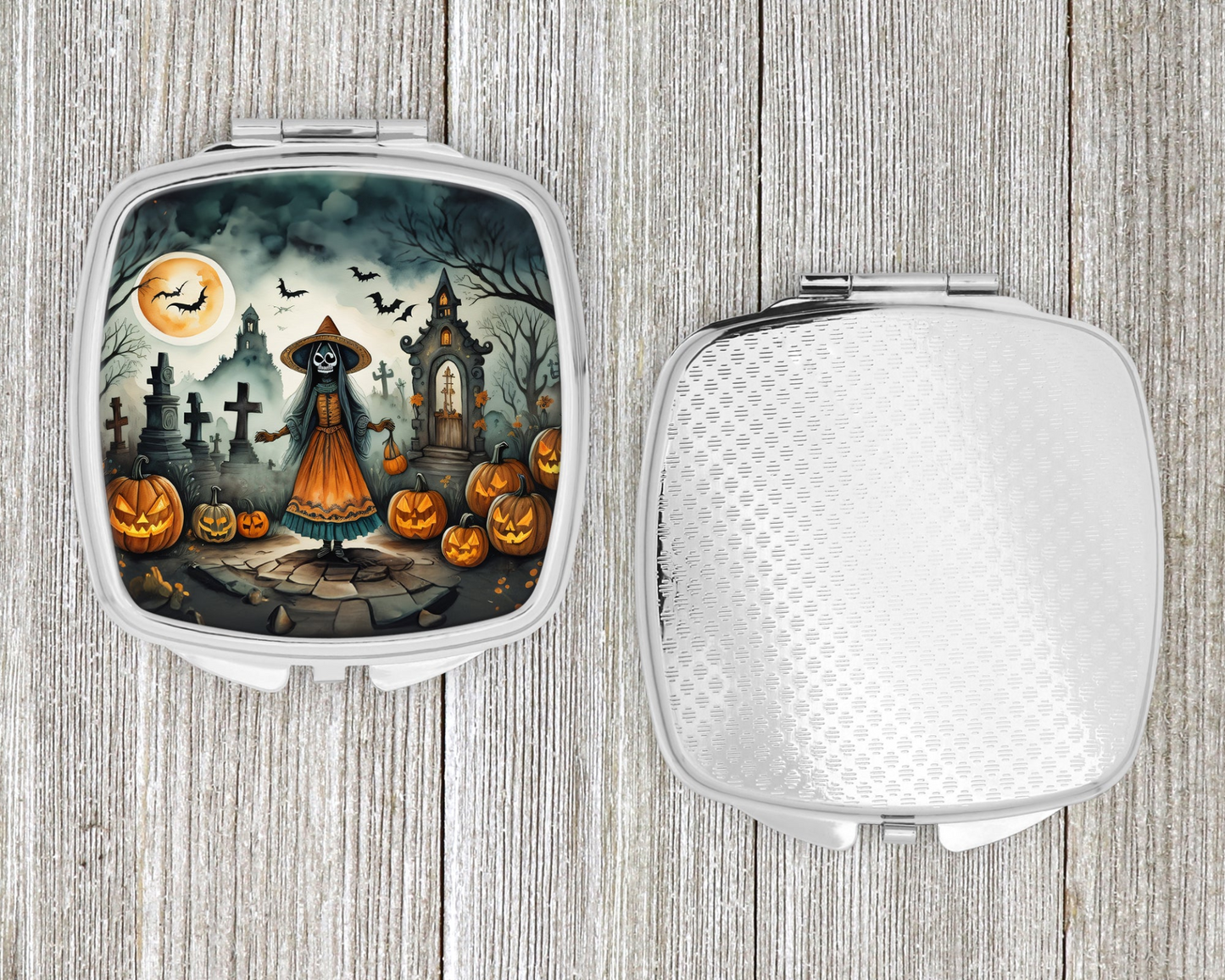 La Llorona Skeleton Spooky Halloween Compact Mirror