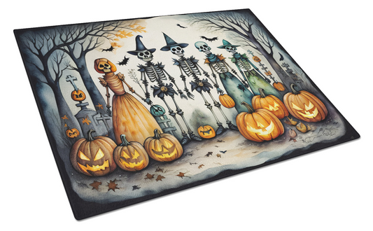 Calacas Skeletons Spooky Halloween Glass Cutting Board