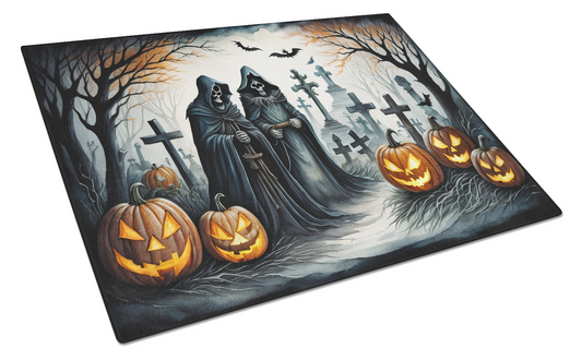 The Grim Reaper Spooky Halloween Glass Cutting Board