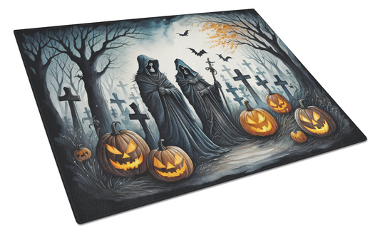 The Grim Reaper Spooky Halloween Glass Cutting Board