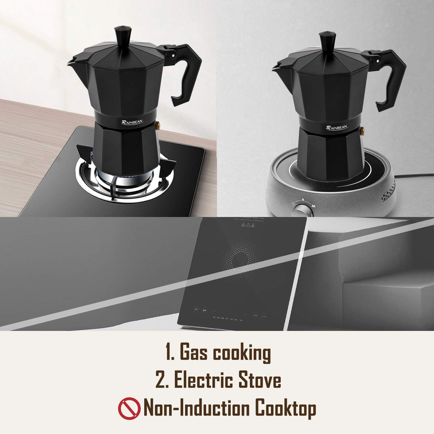 Stovetop Espresso Maker With 2 Cups