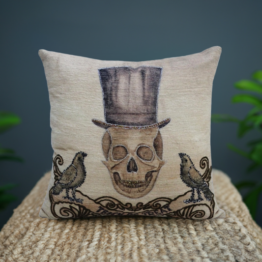 20" x 20" Halloween Embroidred Throw Pillow