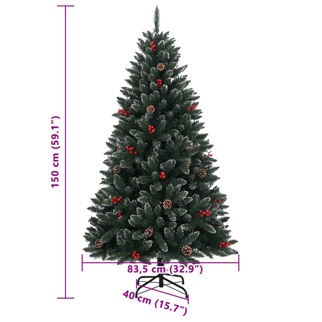 vidaXL Artificial Christmas Tree 150 LEDs 59.1"