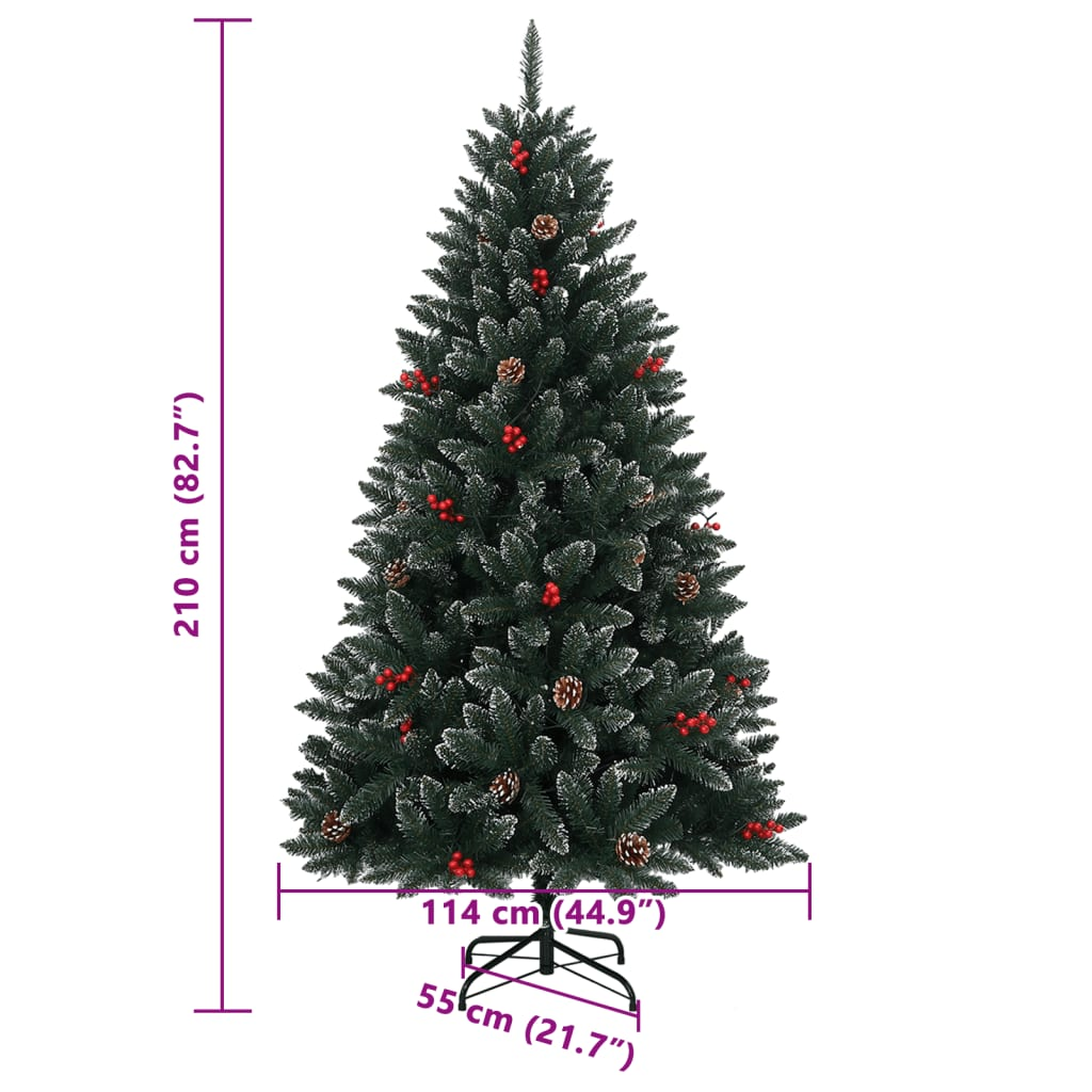 vidaXL Artificial Christmas Tree 300 LEDs 82.7"