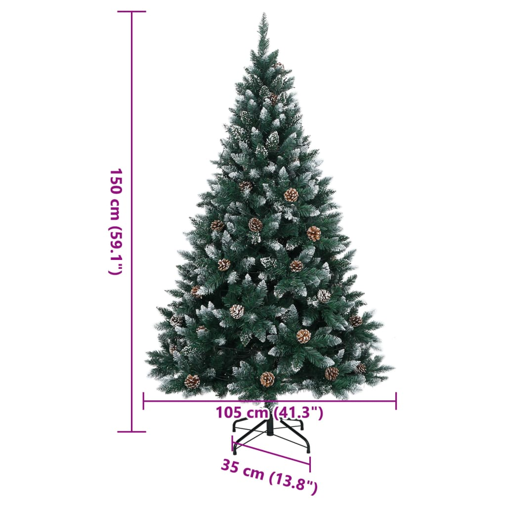 vidaXL Artificial Christmas Tree 150 LEDs 59.1"