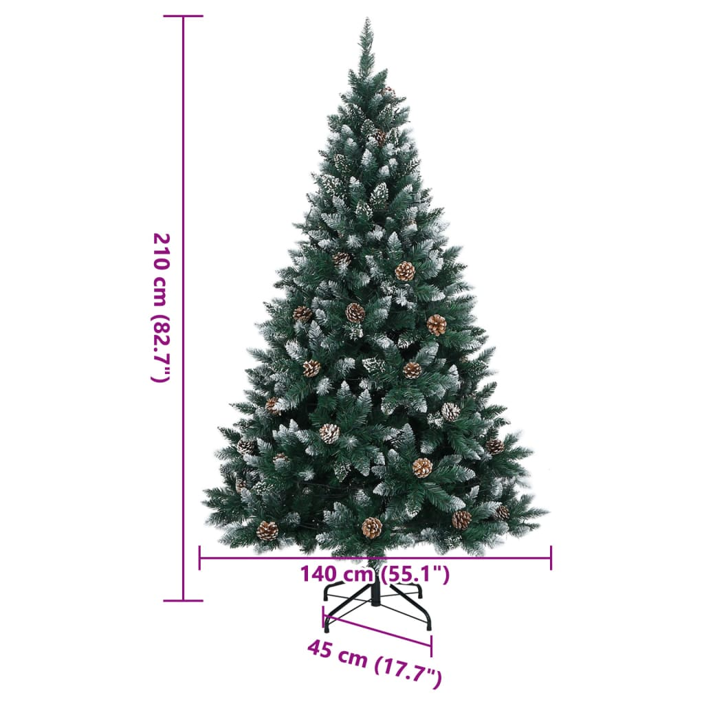 vidaXL Artificial Christmas Tree 300 LEDs 82.7"