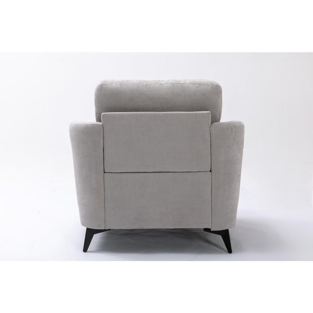 Callie Light Gray Velvet Fabric Chair