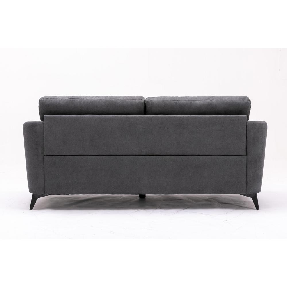 Callie Gray Velvet Fabric Sofa