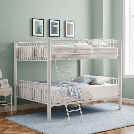 Heavy Metal Full Full White Bunk Bed