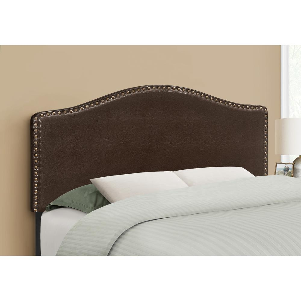 Bed - Full Size, Brown Leather-Look Headboard Only