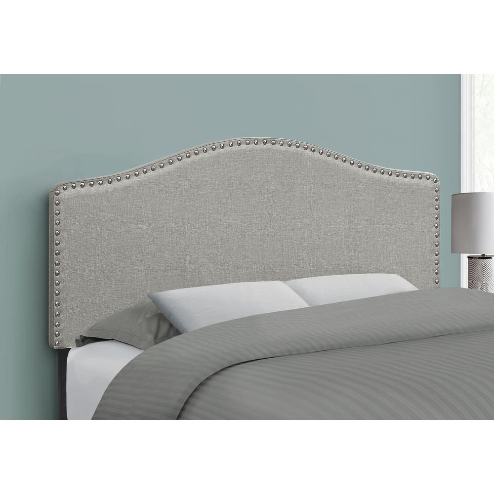 Bed - Full Size, Grey Linen Headboard Only