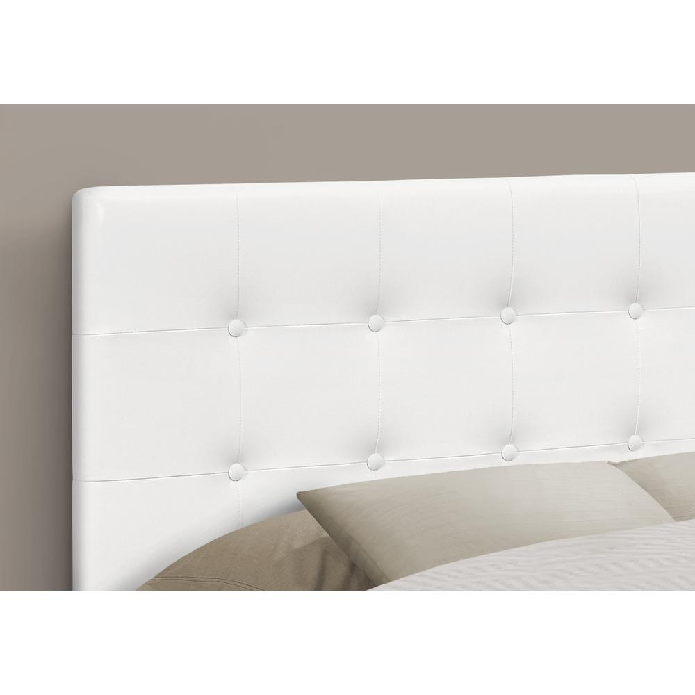 Bed - Full Size In White Leather-Look Headboard Only