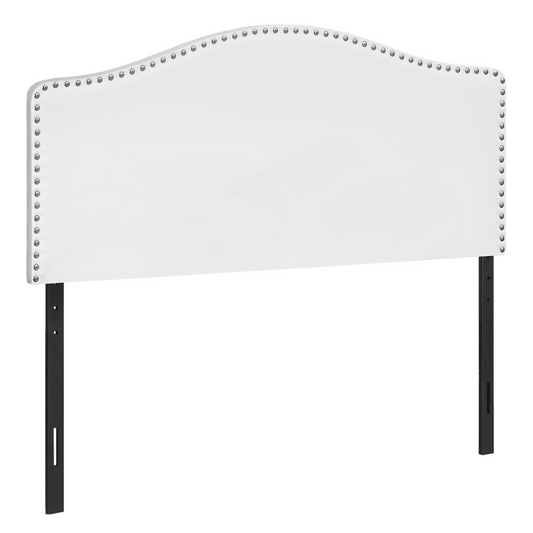 Bed - Full Size, White Leather-Look Headboard Only