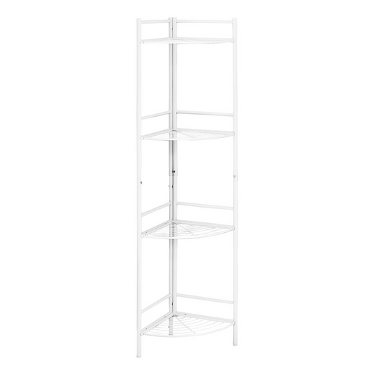 BOOKCASE - 58"H / WHITE METAL CORNER ETAGERE