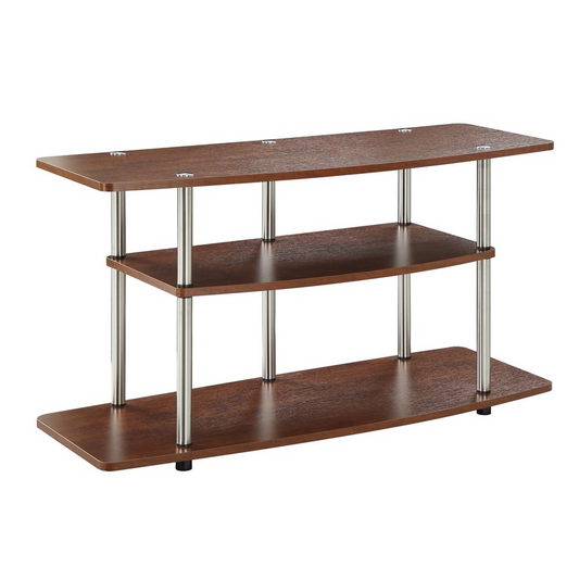 3 Tier Wide TV Stand Cherry