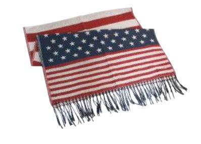 AMERICAN FLAG FRINGE SCARF