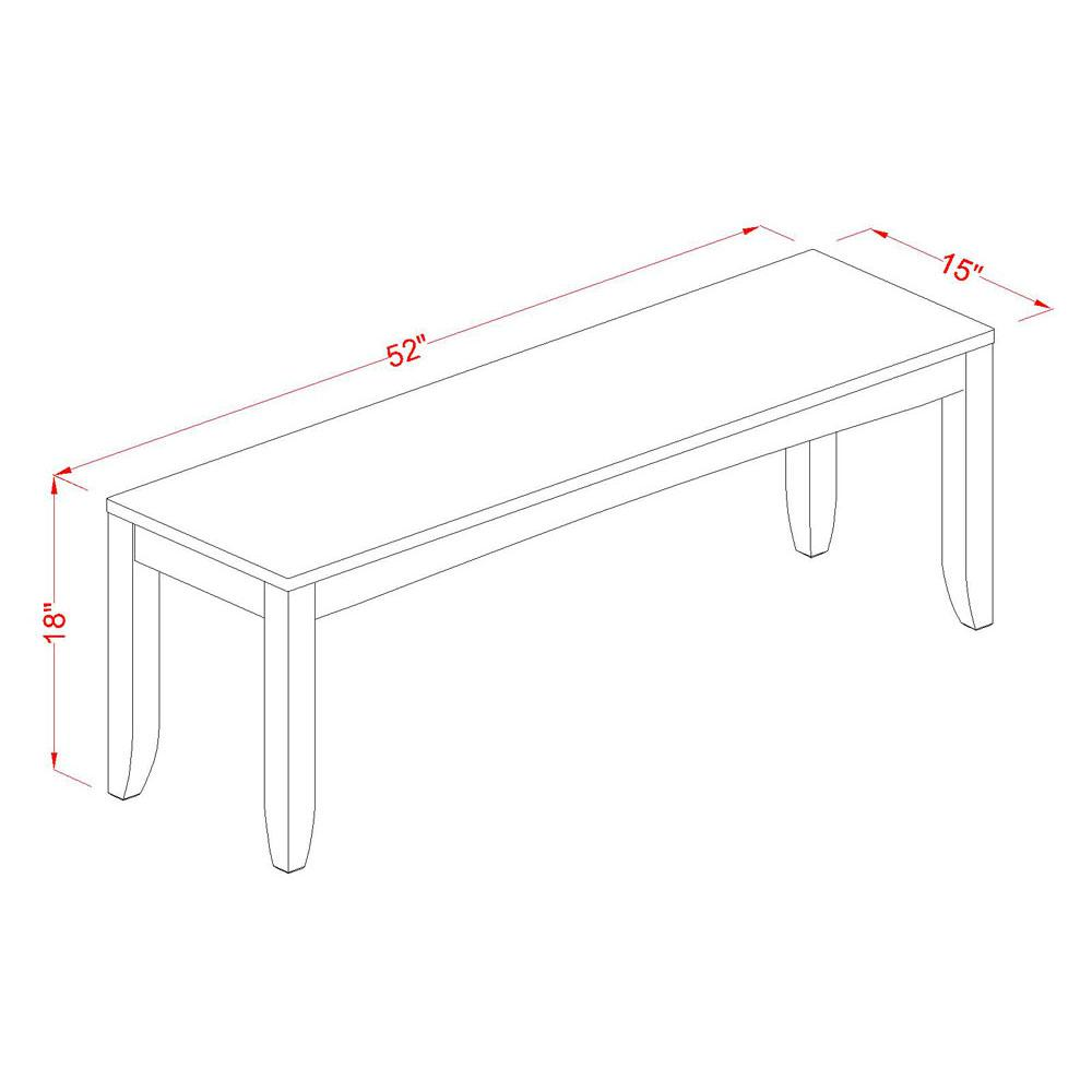 Lynfield  Dining  Bench  with  Wood  Seat  in  Cappuccino  Finish