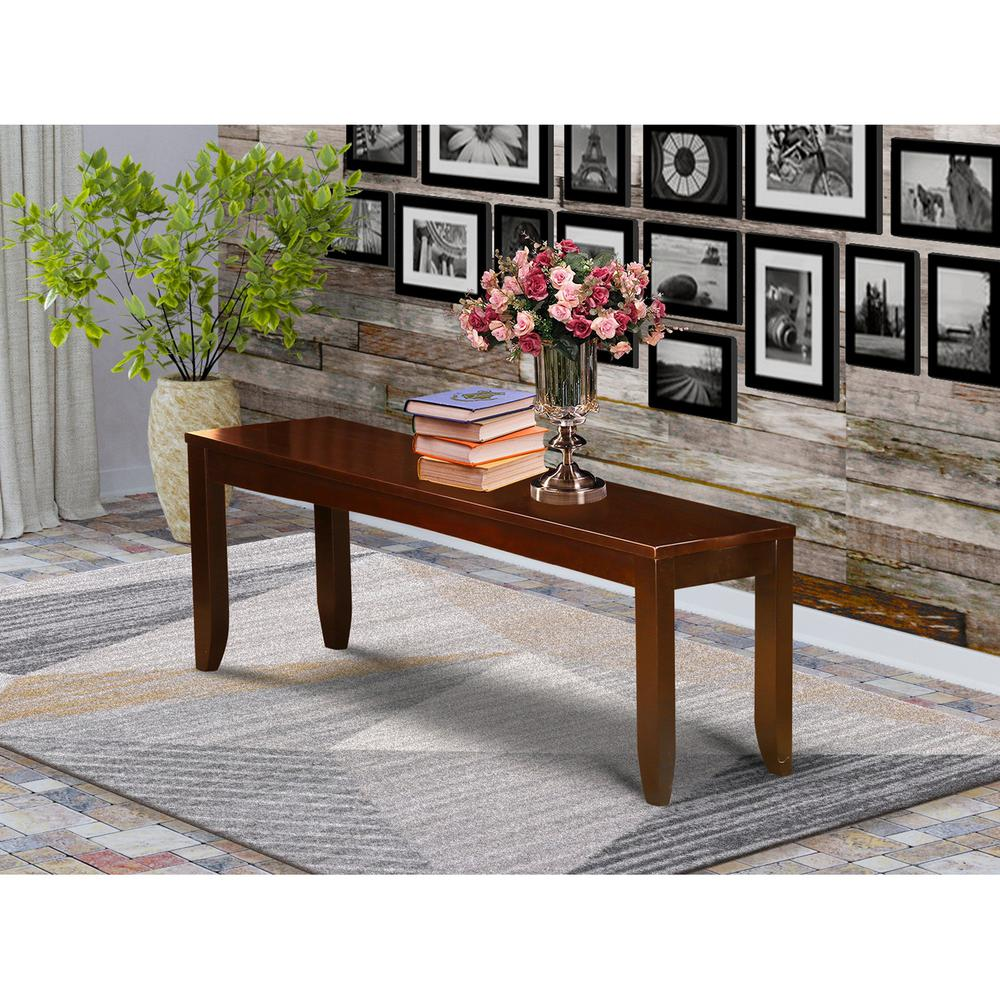 Lynfield  Dining  Bench  with  Wood  Seat  in  Espresso  Finish