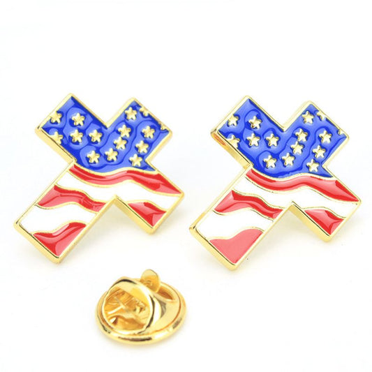 American flag badge