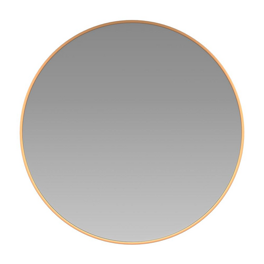 20" Round Gold Metal Framed Wall Mirror - Large Accent Mirror for Bathroom, Vanity, Entryway, Dining Room, & Living Room