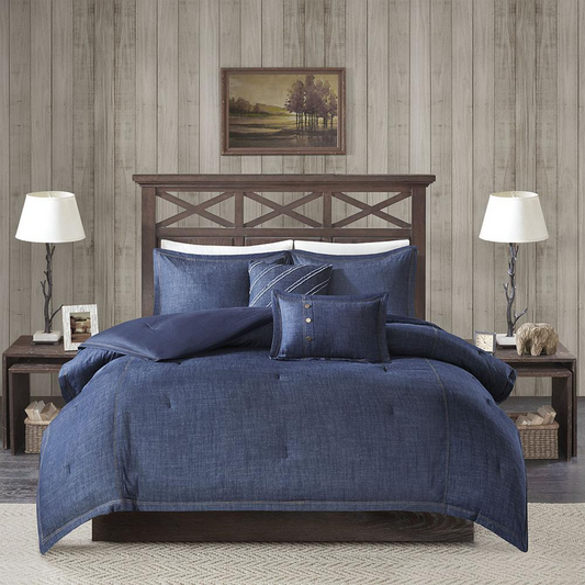 Oversized Denim Comforter Set