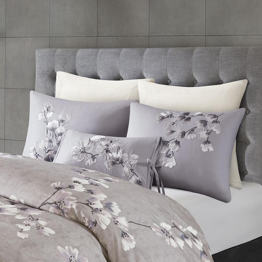 3 Piece Cotton Sateen Printed Duvet Cover Set